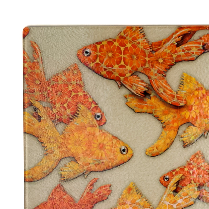 Goldfish on Stone Cutting Board / Heatproof Pan Rest