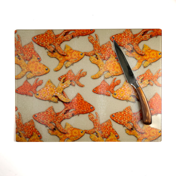 Goldfish on Stone Cutting Board / Heatproof Pan Rest