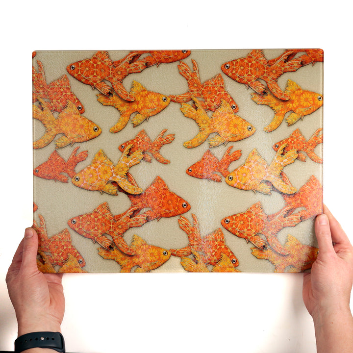 Goldfish on Stone Cutting Board / Heatproof Pan Rest