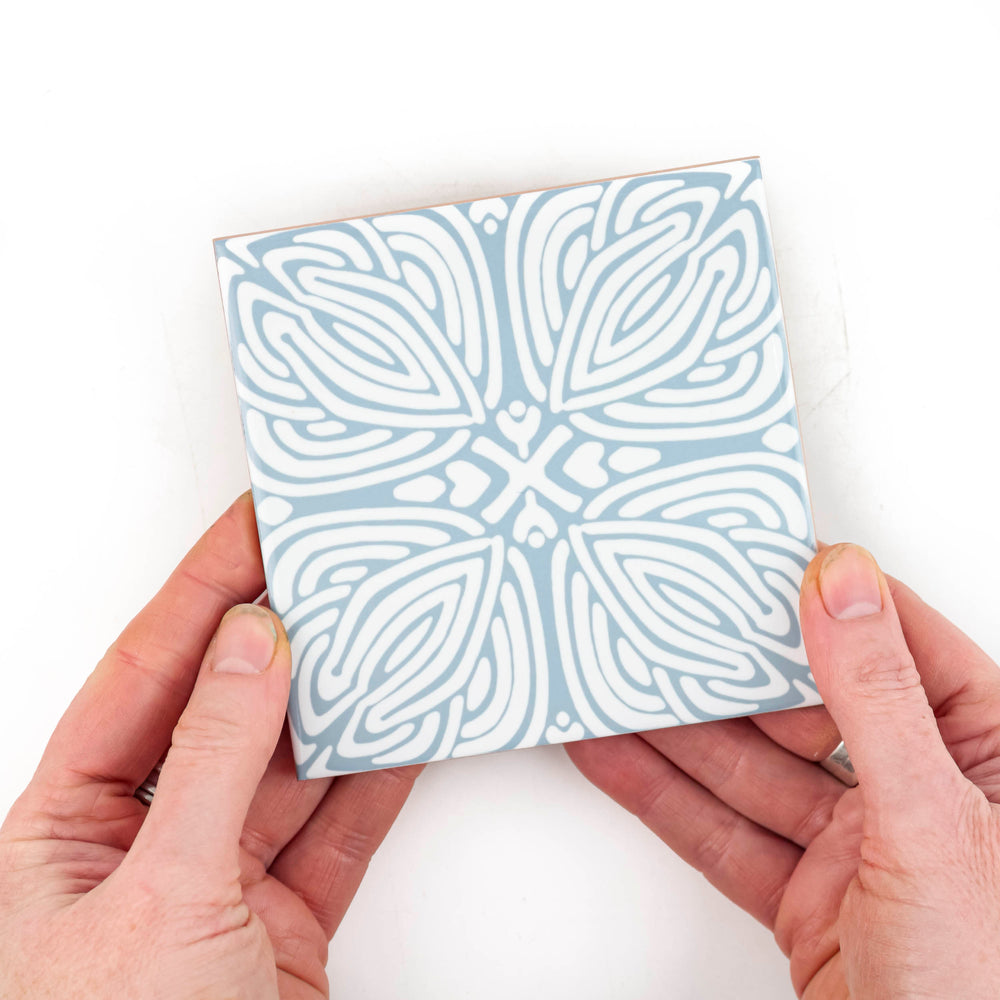 Slate Grey "Celtic Knot" design tile