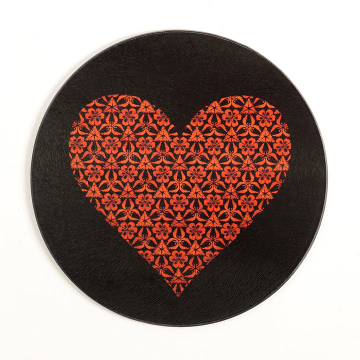 Red Heart Chopping Board