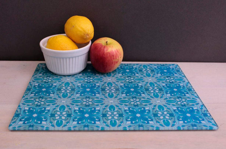 William Morris Design Cutting Board in Turquoise