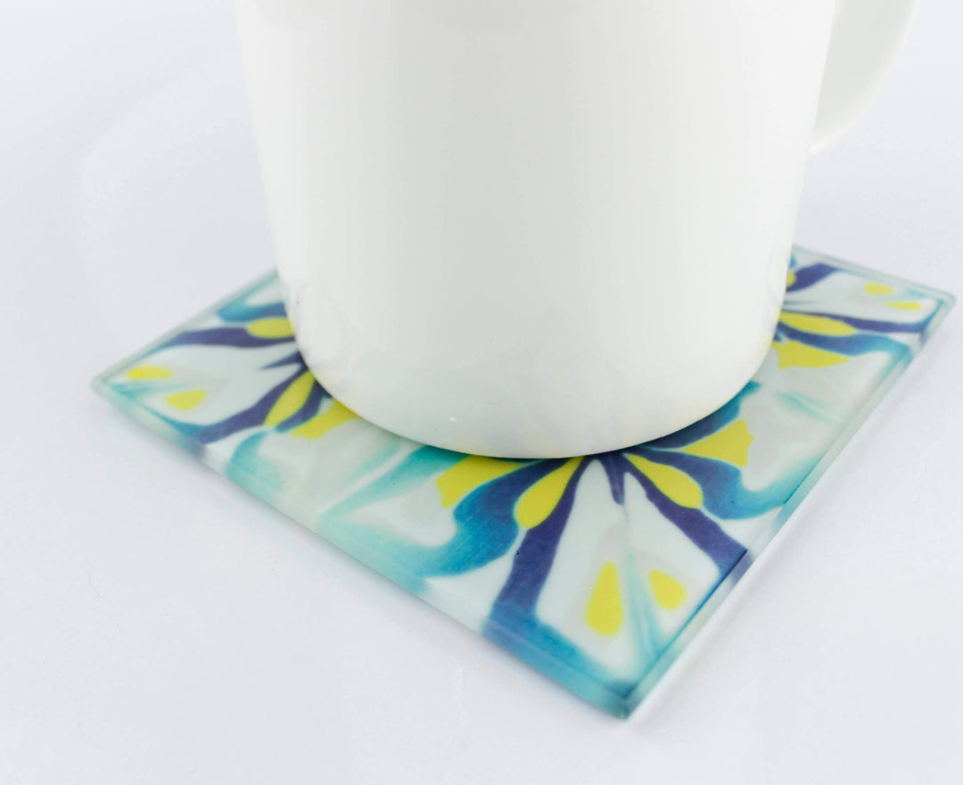 "Modern Floral" Drinks Coaster Set