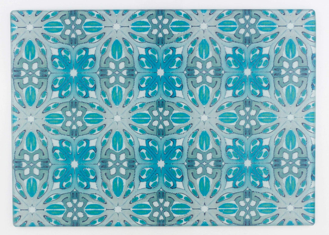 William Morris Design Cutting Board in Turquoise