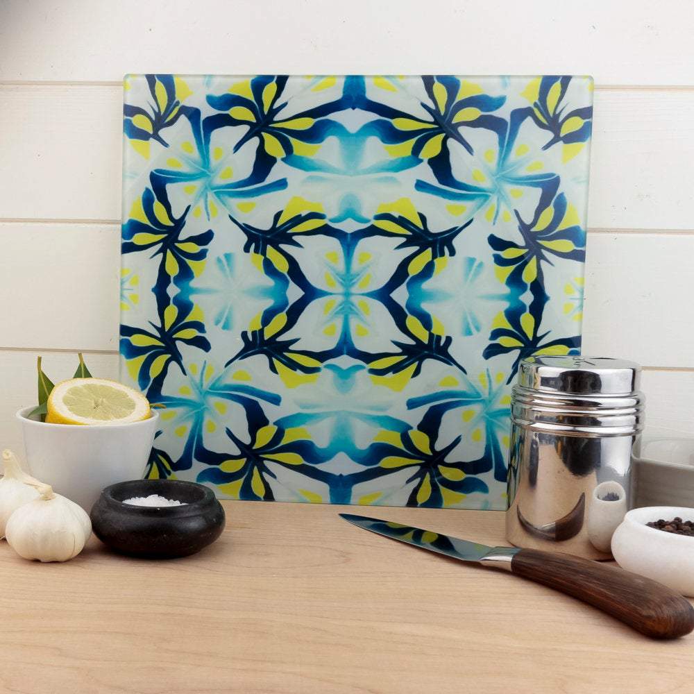 Navy blue and Zingy Yellow Trivet