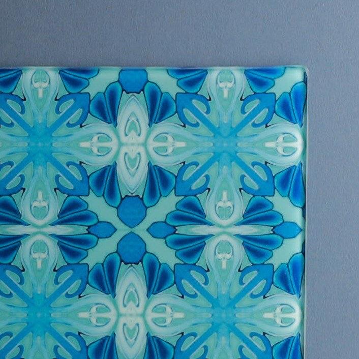 Turquoise Art Deco Worktop Saver - 28x30cm