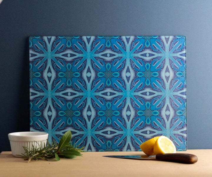 Rich denim blue worktop protector