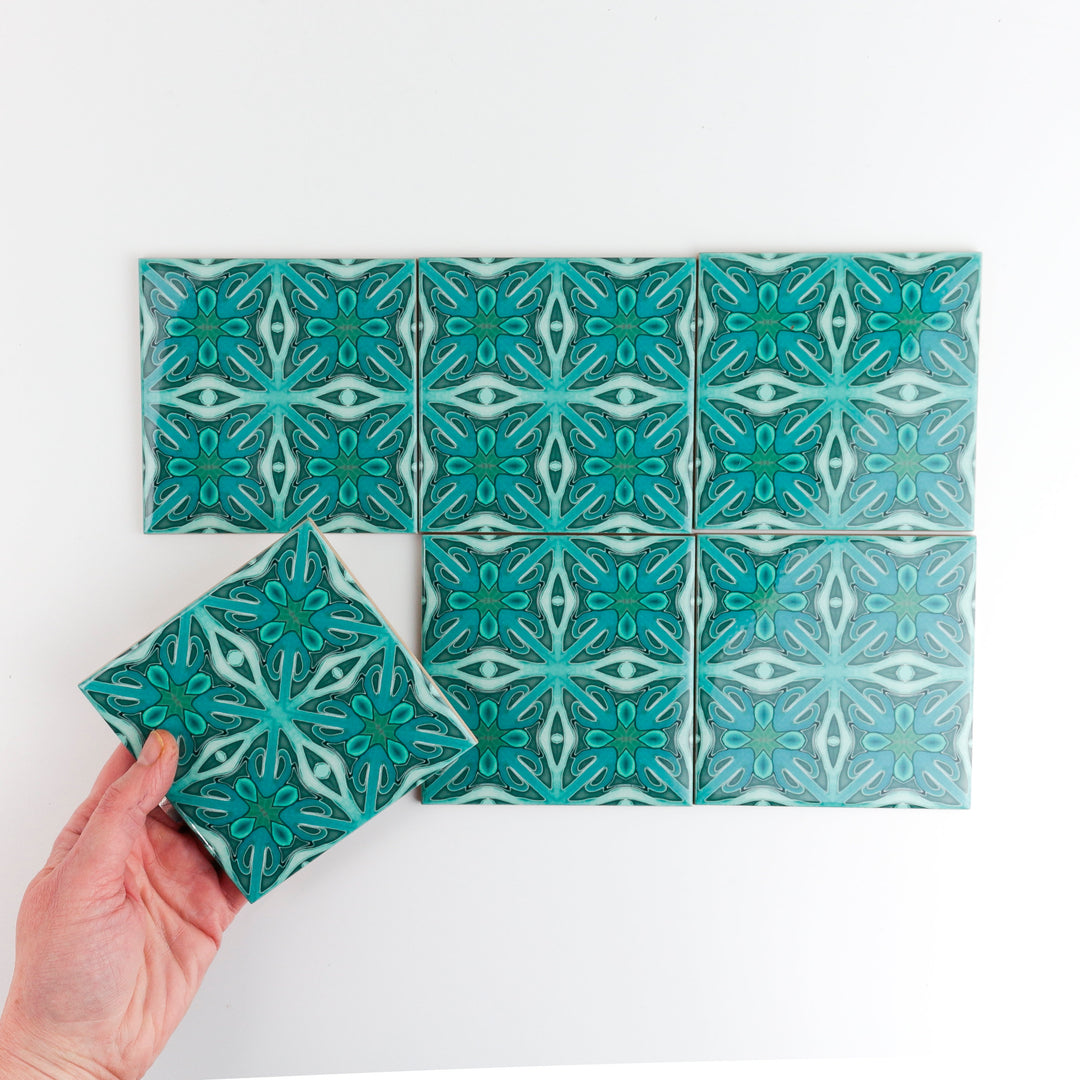 Malachite Green Twining Tiles