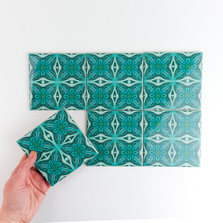 Malachite Green Twining Tiles