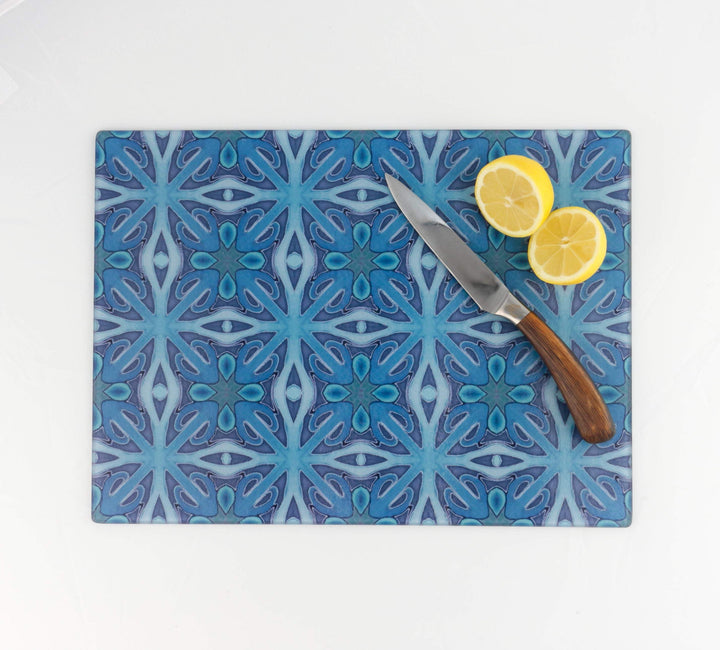 Rich denim blue worktop protector