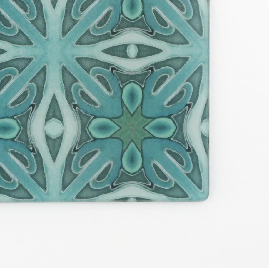 Large Malachite Green worktop protector