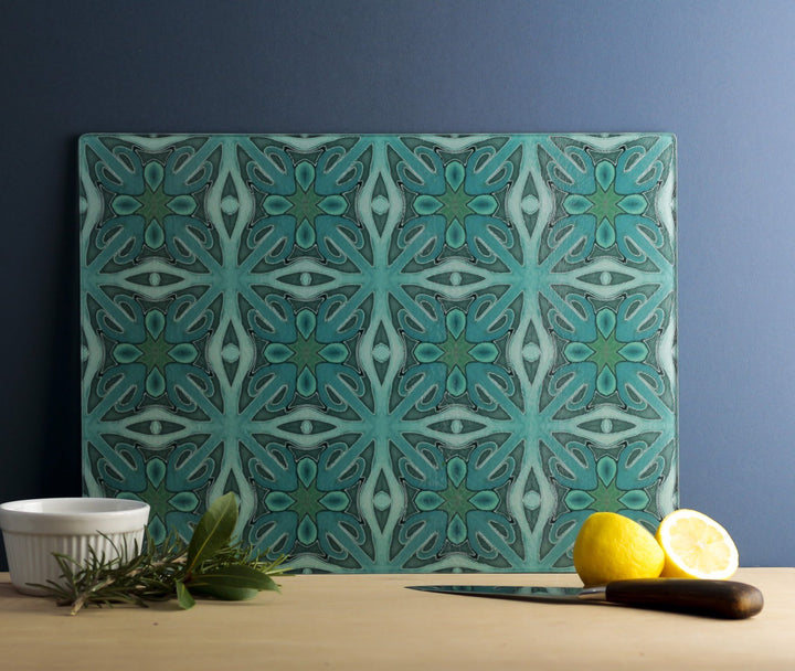Large Malachite Green worktop protector