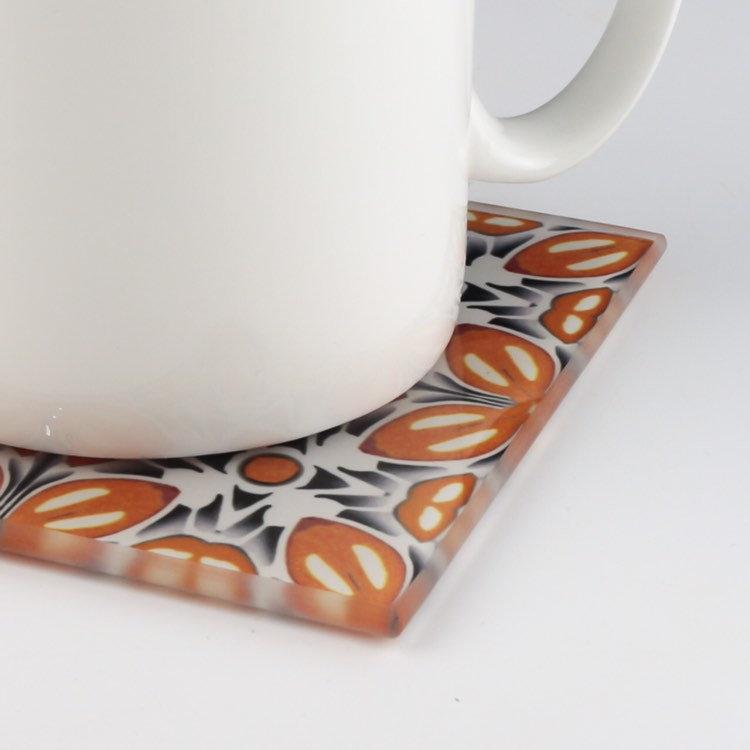 Retro Glass Coaster Set