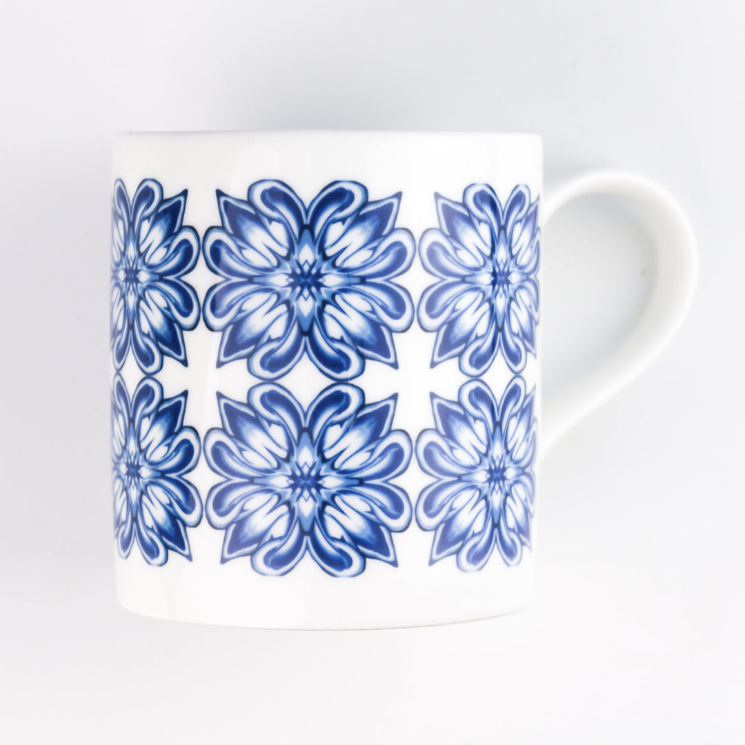 Large blue bone china mug - DoodlePippin