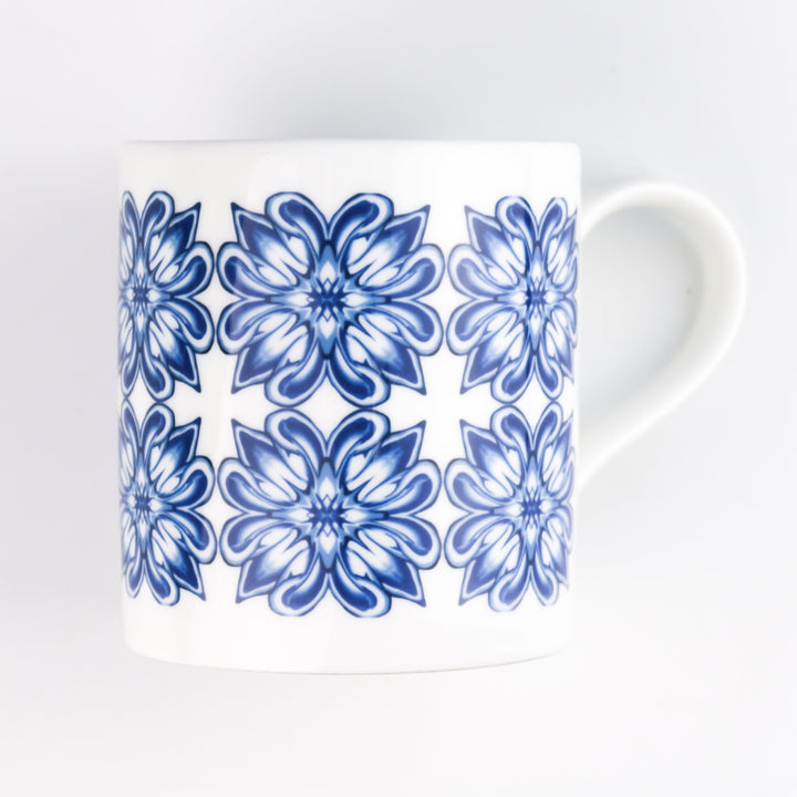 Large blue bone china mug - DoodlePippin
