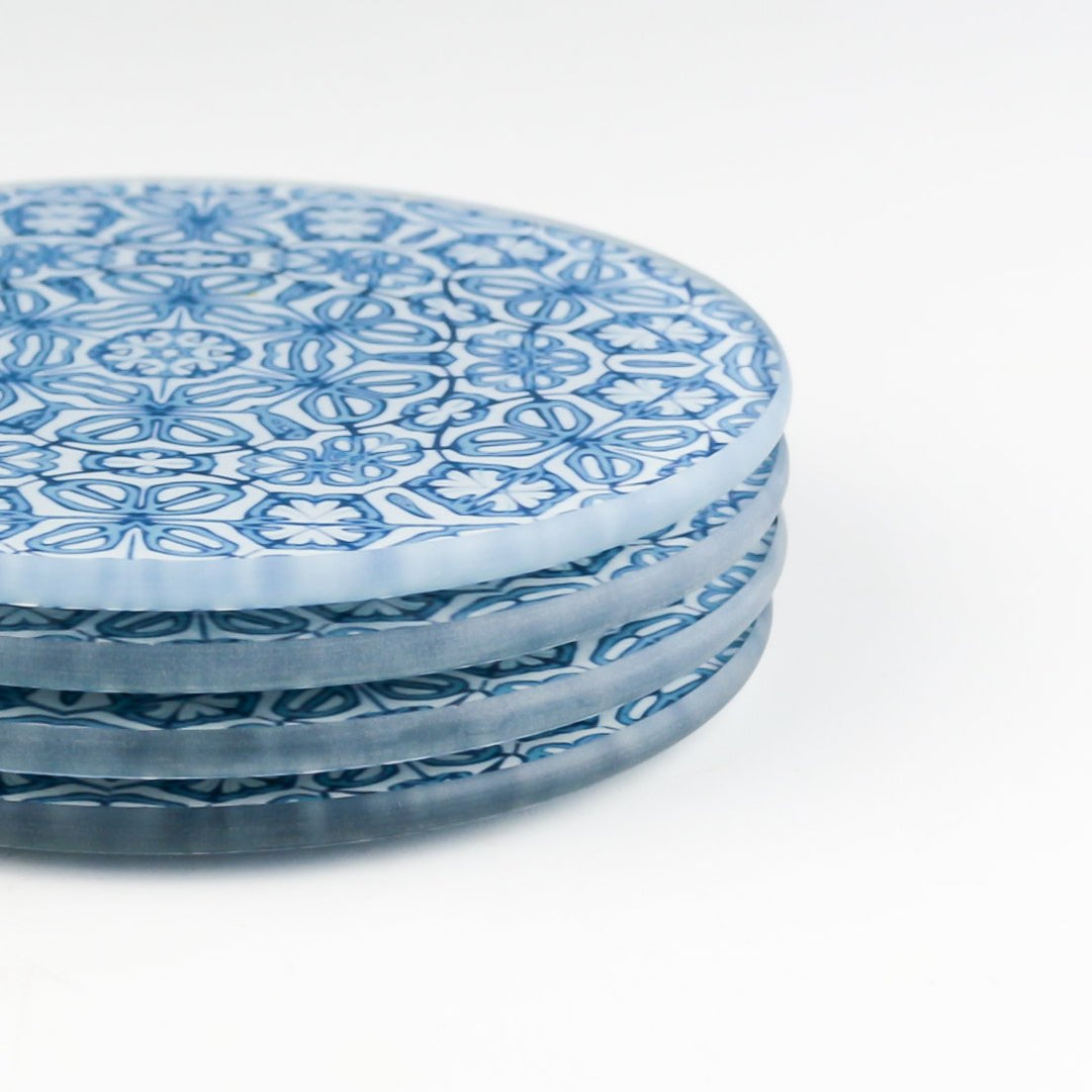 Blue "Turkish Flower" Coaster Set
