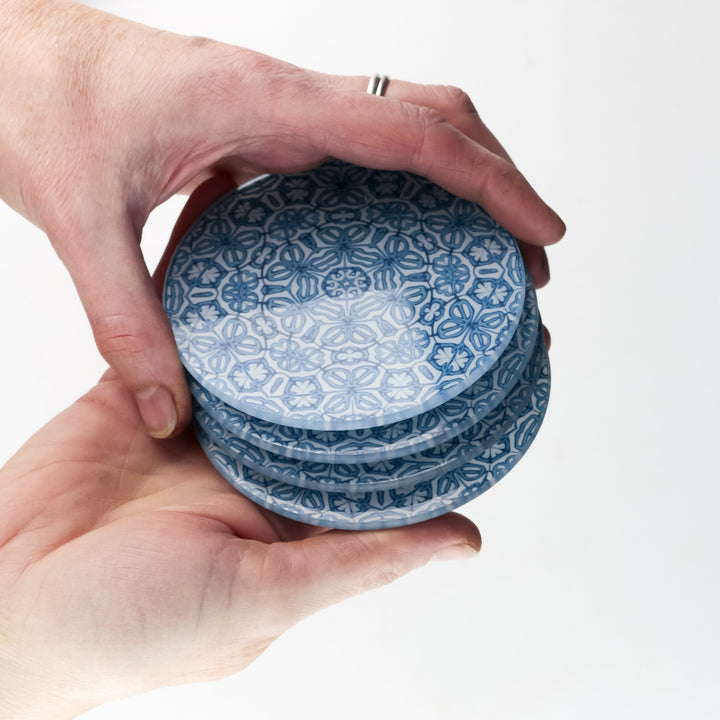 Blue "Turkish Flower" Coaster Set