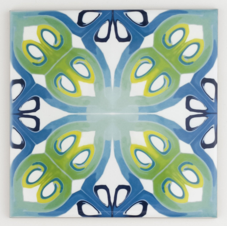 Teal Art Deco tiles