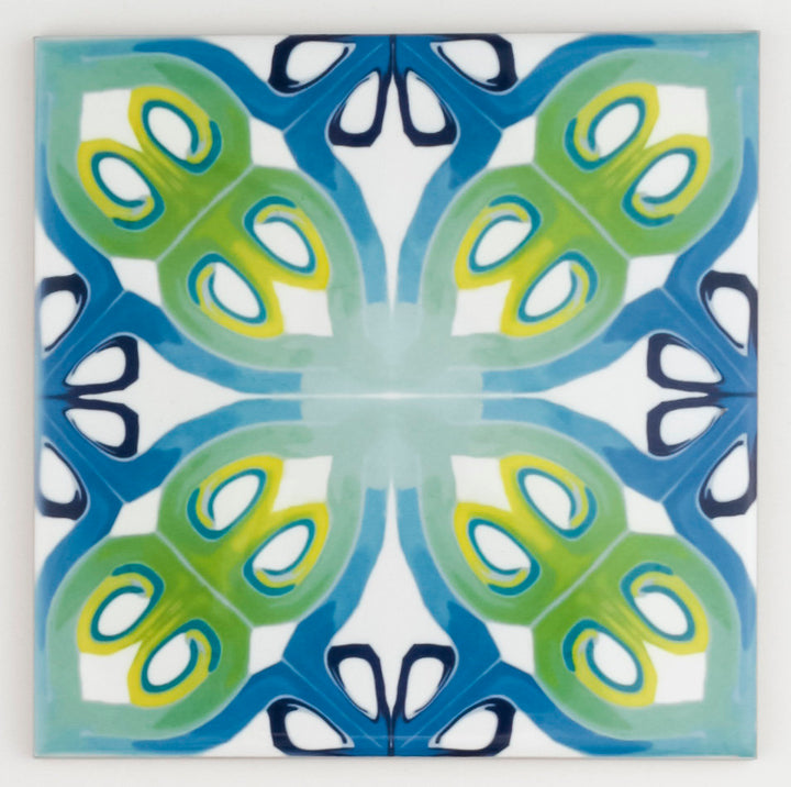 Teal Art Deco tiles