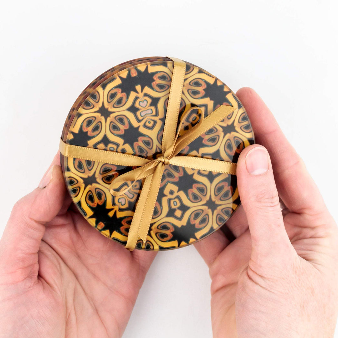 Luxury Gold &amp; Black Coaster set