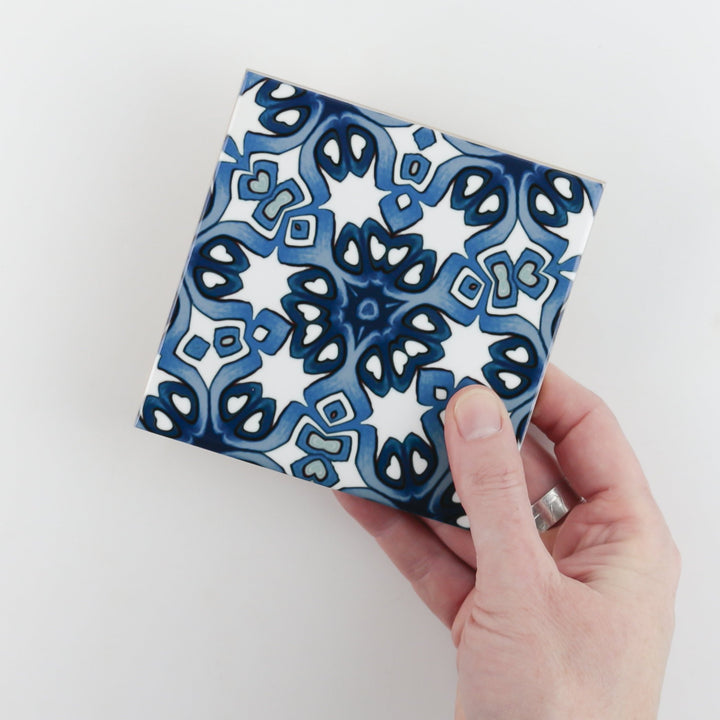 Blue white Iznik tiles