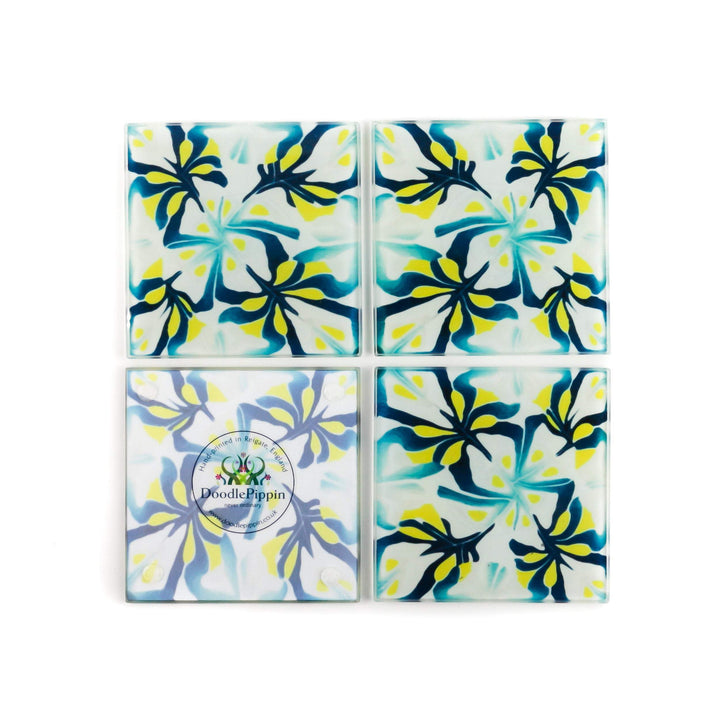 "Modern Floral" Drinks Coaster Set