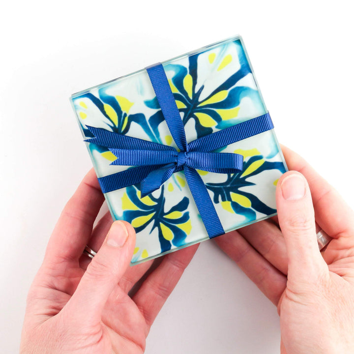 "Modern Floral" Drinks Coaster Set