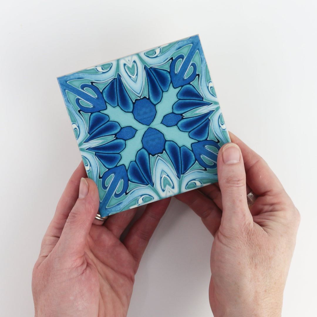 Turquoise art deco tiles