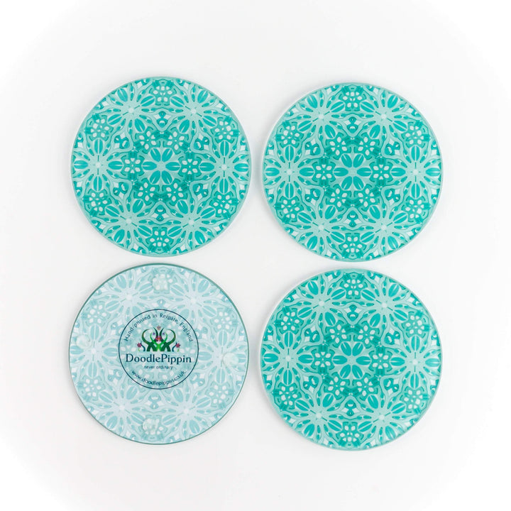 Pretty Mint Turquoise Coaster Set