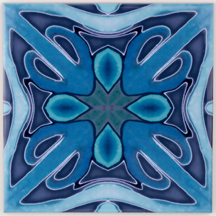 Rich Denim Blue Twining Tiles