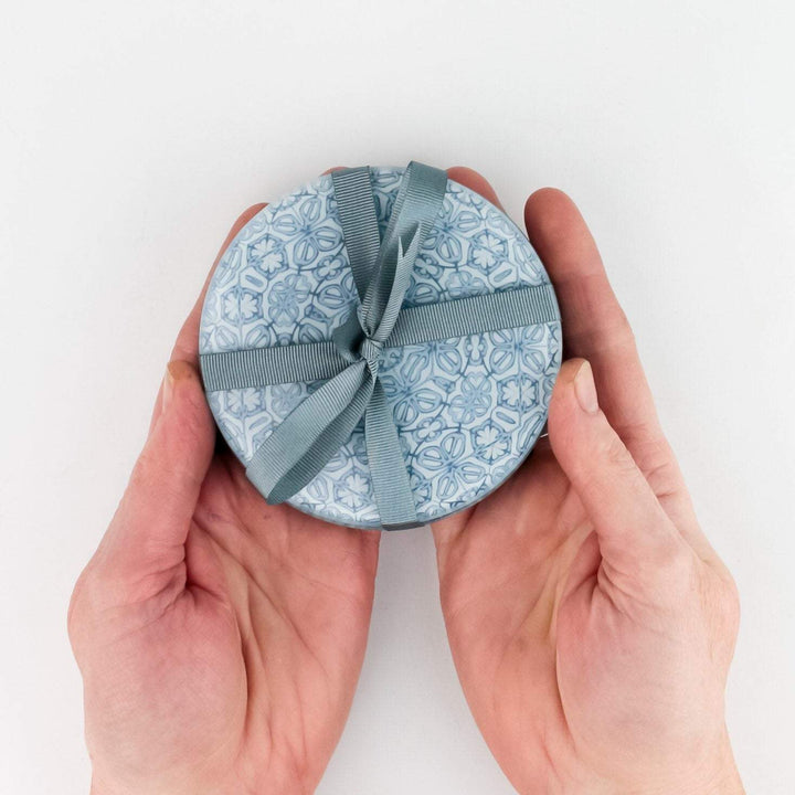 Grey Blue Coaster Gift Set