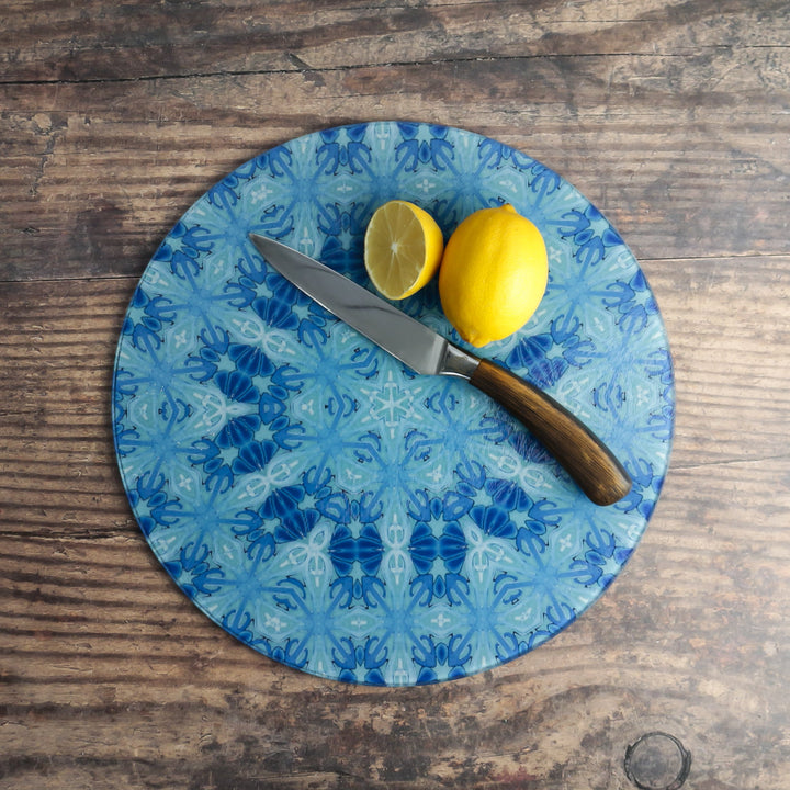Large Turquoise Blue Trivet - 30cm Azure blue - DoodlePippin