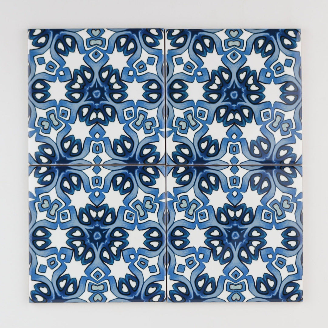 Blue white Iznik tiles
