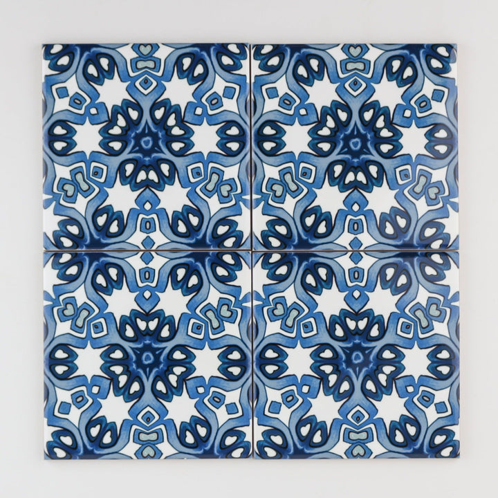 Blue white Iznik tiles