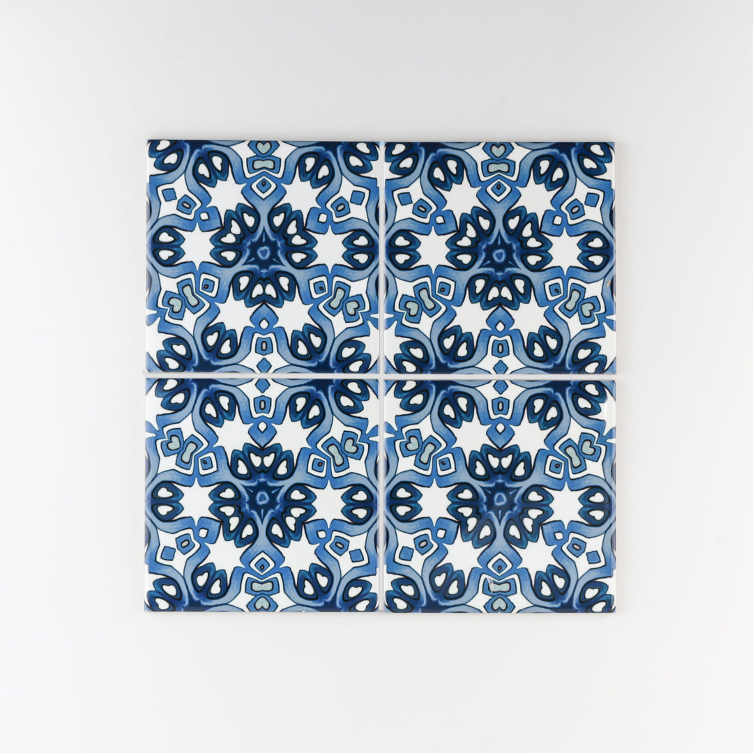 Blue white Iznik tiles
