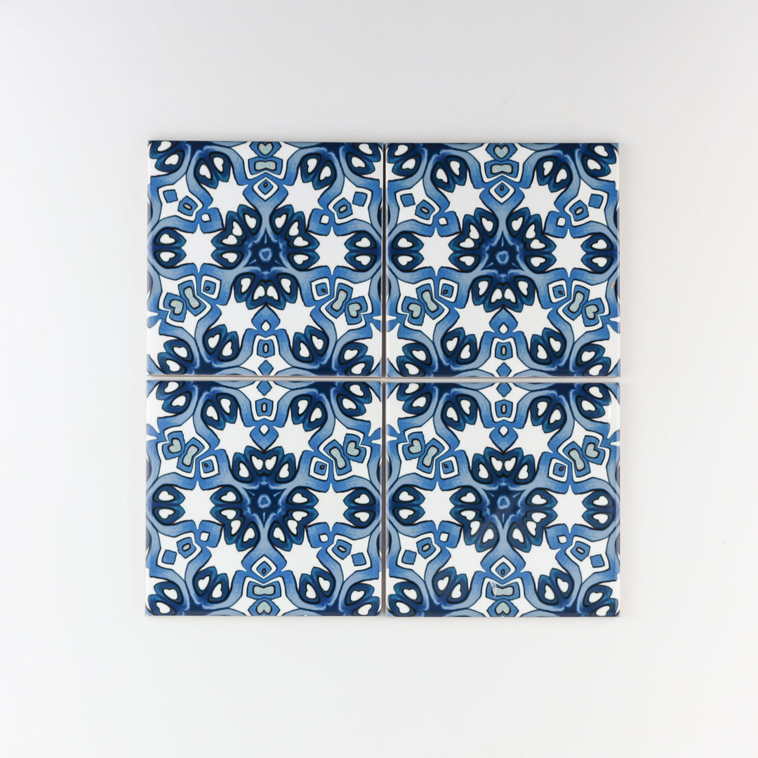 Blue white Iznik tiles