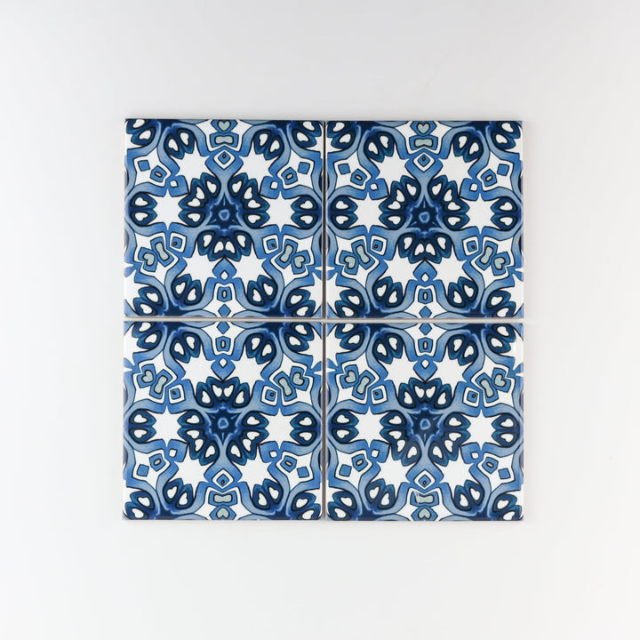 Blue white Iznik tiles