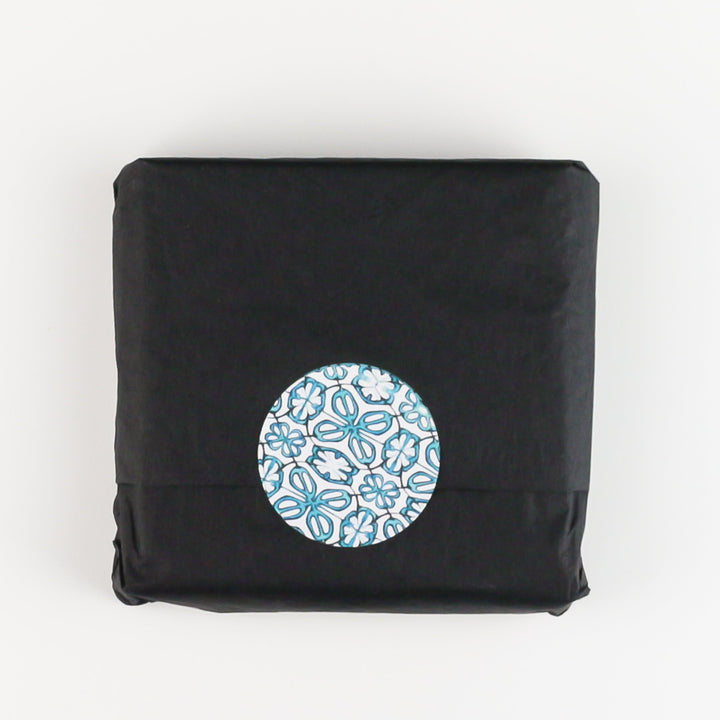 Turquoise Art Deco Glass Coaster Set