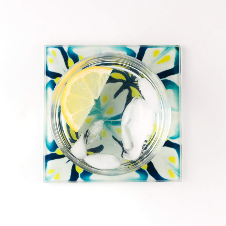 "Modern Floral" Drinks Coaster Set