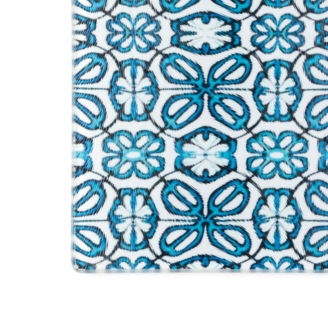 Blue turkish flower worktop protector