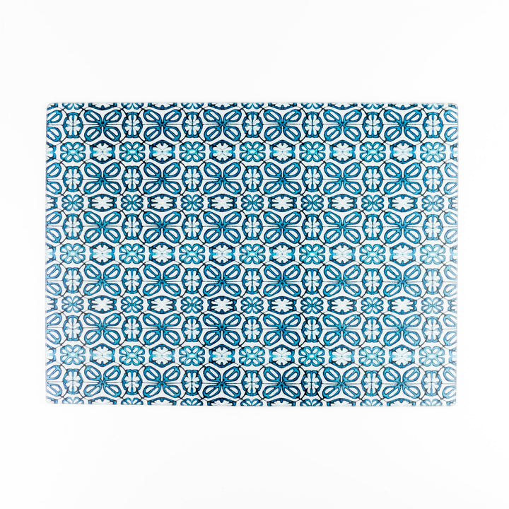 Blue turkish flower worktop protector