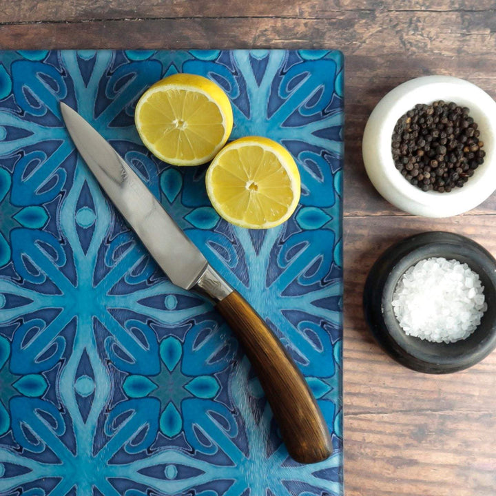 Rich denim blue worktop protector