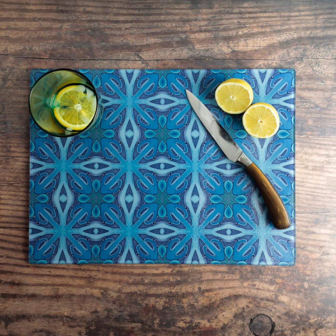 Rich denim blue worktop protector