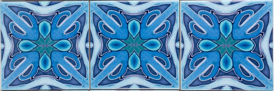 Rich Denim Blue Twining Tiles