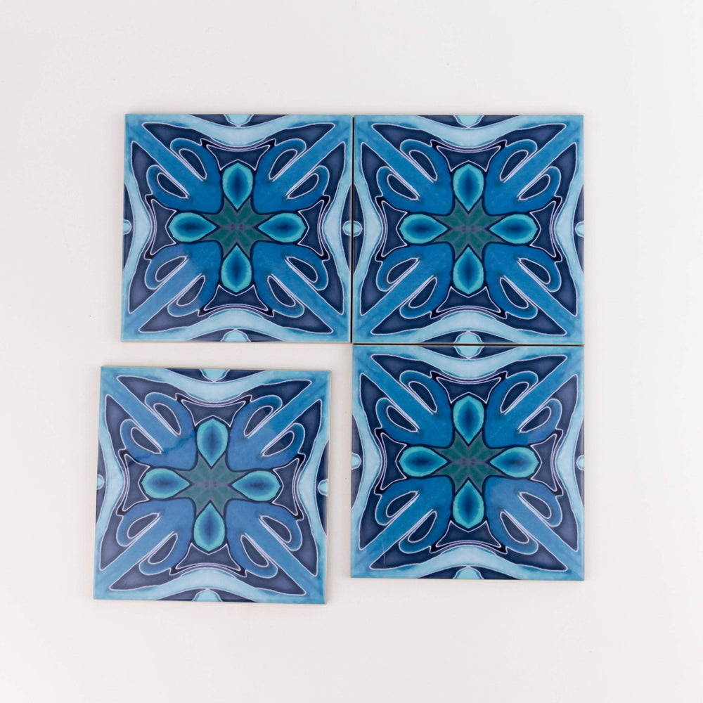 Rich Denim Blue Twining Tiles