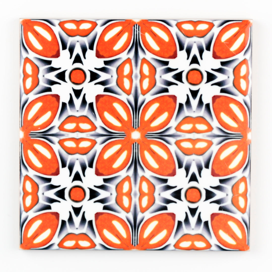 Orange Fox Flower tiles