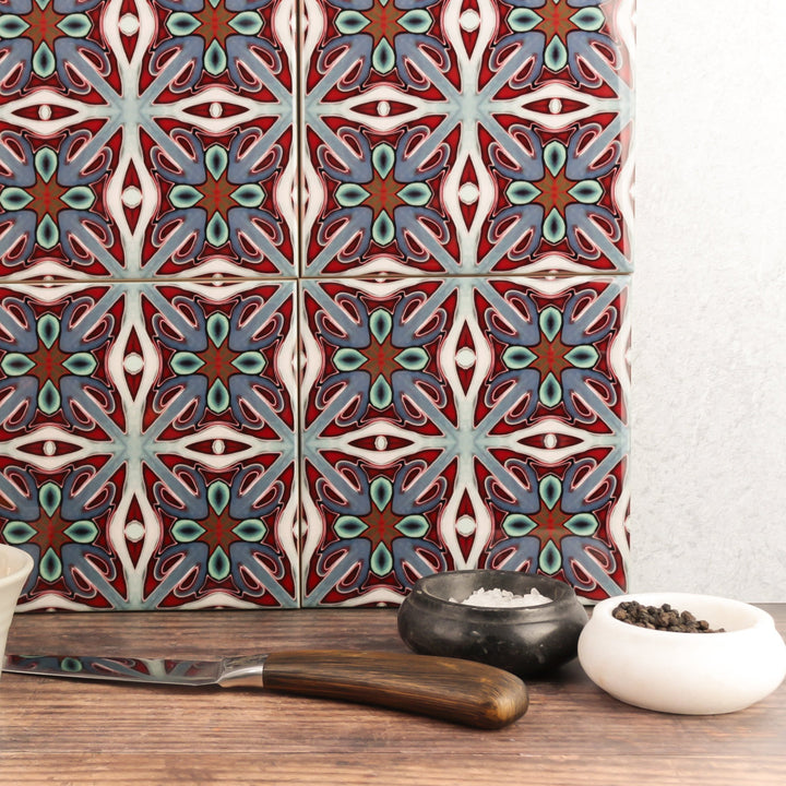 Rich maximalist Victorian tiles