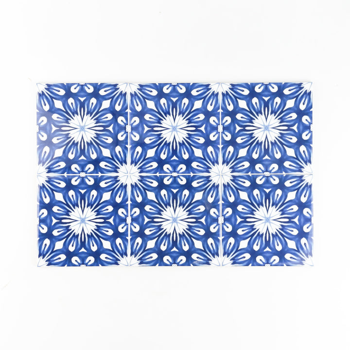 Indigo blue handmade tile
