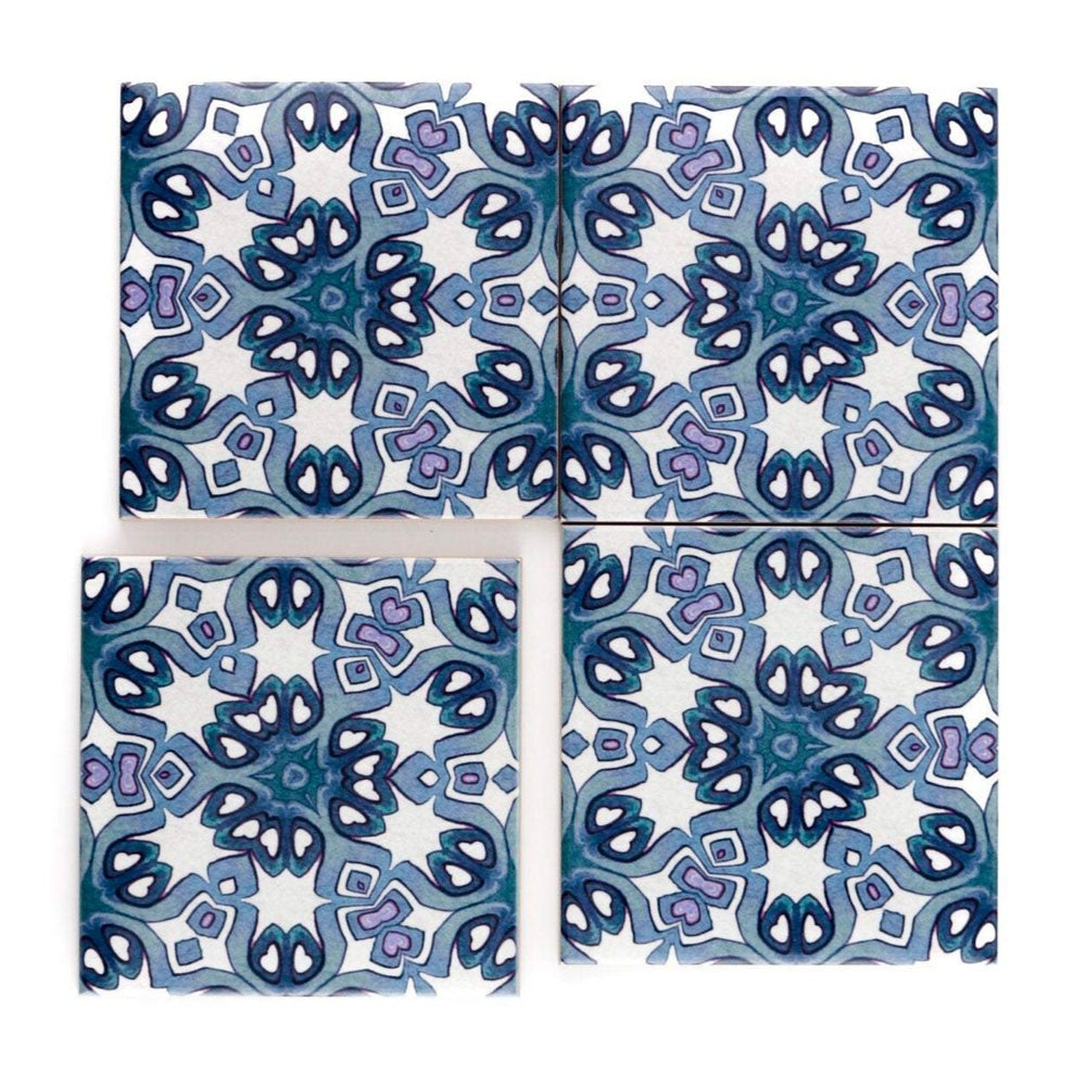 Blue & Cream Rustic tiles