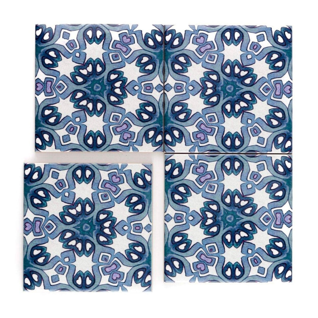 Blue &amp; Cream Rustic tiles